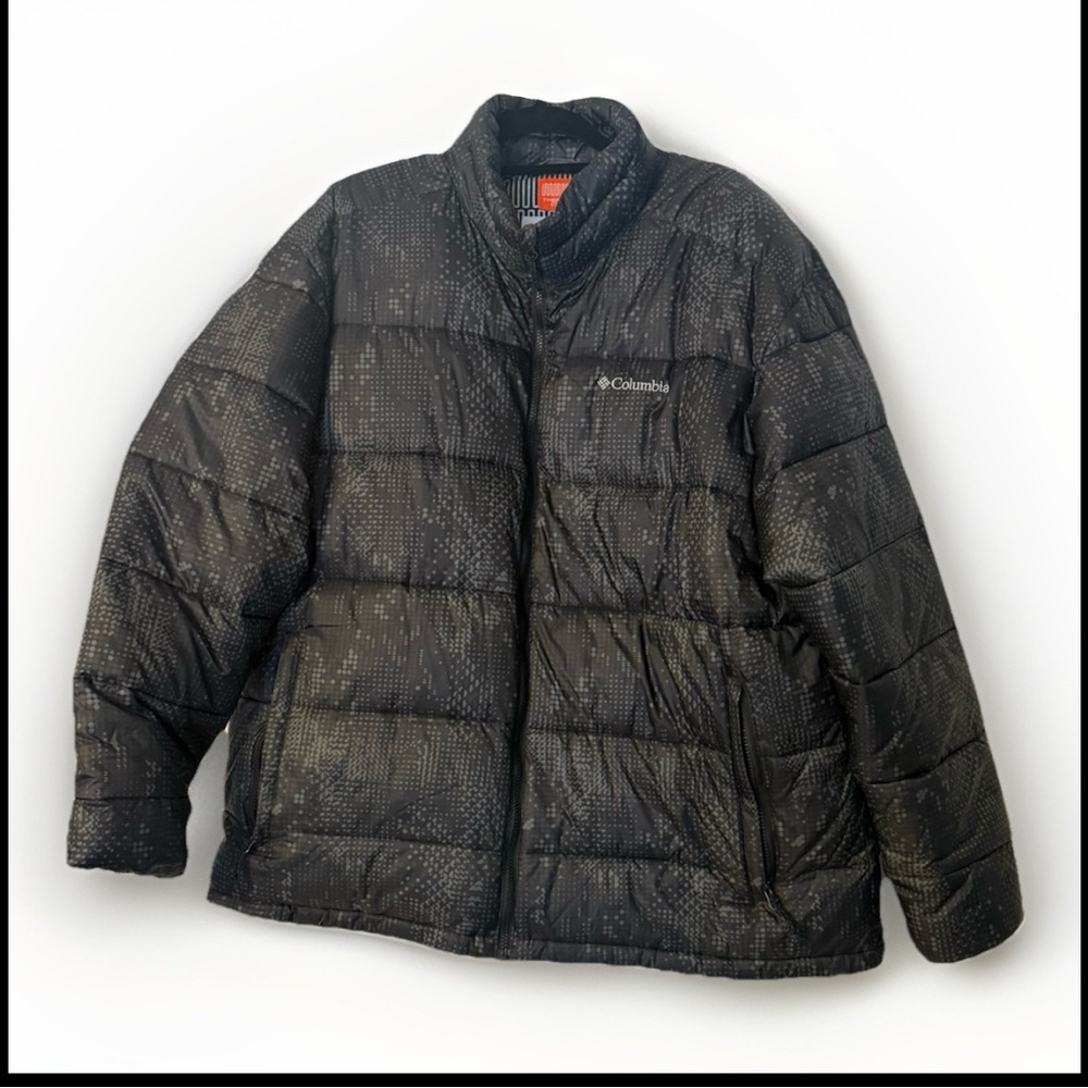 Columbia Thermal Coil Insulated Puffer Jacket Men’s XXL Black Speckle Print - Picture 4 of 7